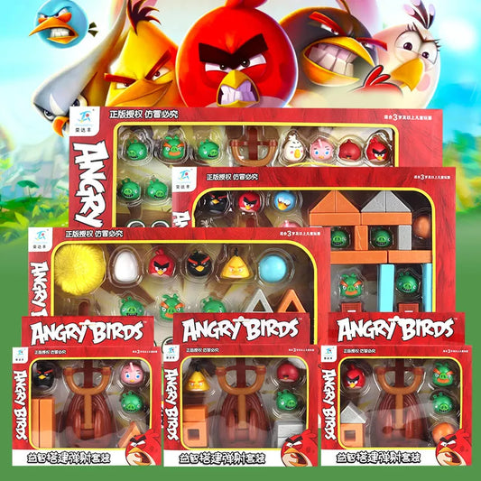 Angry Bird Toys Children's Interactive Catapult Building Block Assembly Full Set Bricks Slingshot Game Children Birthday Gift