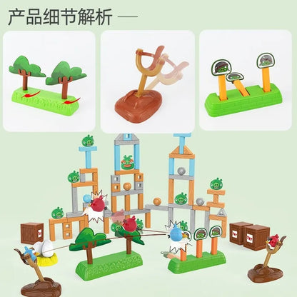 Angry Bird Toys Children's Interactive Catapult Building Block Assembly Full Set Bricks Slingshot Game Children Birthday Gift