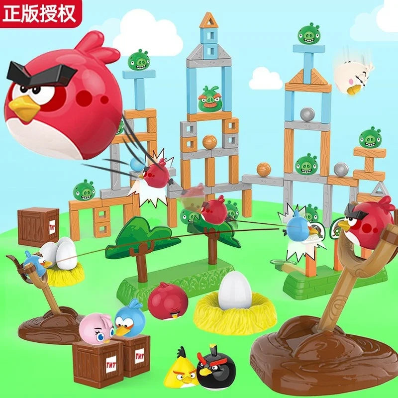 Angry Bird Toys Children's Interactive Catapult Building Block Assembly Full Set Bricks Slingshot Game Children Birthday Gift