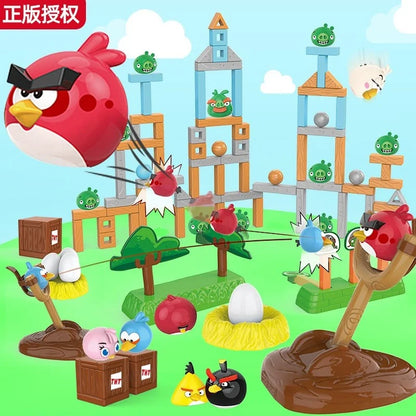 Angry Bird Toys Children's Interactive Catapult Building Block Assembly Full Set Bricks Slingshot Game Children Birthday Gift