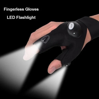 Fingerless Glove LED Flashlight Waterproof Torch Fishing Camping Hiking Survival Rescue Multi Light Tool Outdoor Tool