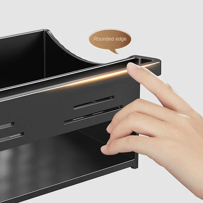 Kitchen Sink Rack With Self-draining Tray Sponge Rag Organizer Bathroom Cosmetic Facial Cleanser Holder Household Storage shelf
