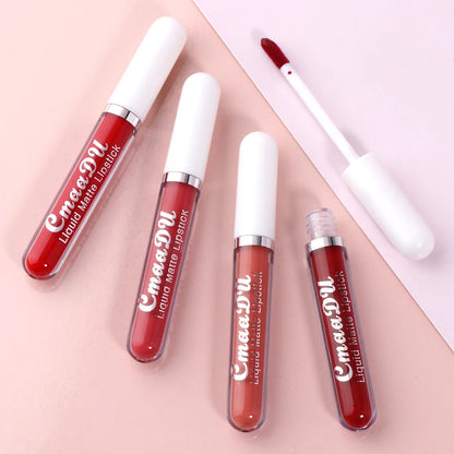 Sexy Red Matte Velvet Lip Gloss Nude Liquid Lipsticks Waterproof Long Lasting Nonstick Cup Lipgloss Makeup Sexy Lip Tint Glaze