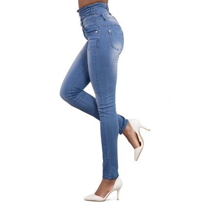 Women Black Jeans Push Up Pencil Denim Pants Ladies Vintage High Waist Casual Stretch Skinny Mom Jean Slim Femme